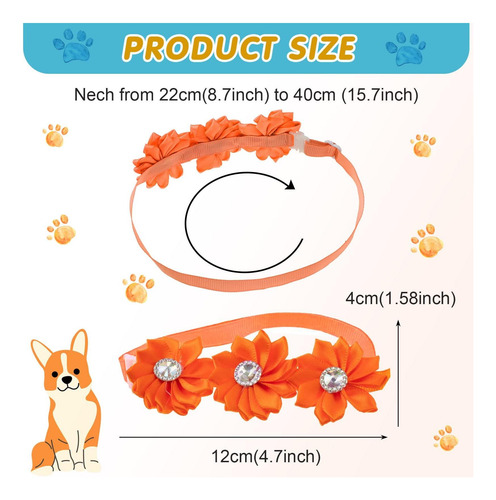 Reginario 80 Pcs Dog Bowtie Flower Collar Accesorios Para De Multicolor.