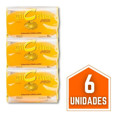 Jabon De Glicerina Premium 6 Barras De 90 Gramos Pack Oferta