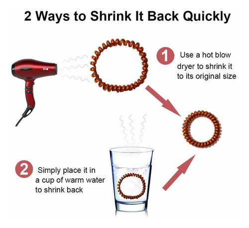 10 Lazos De Pelo En Espiral Sin Arrugas, Coloridos Sin Rastr