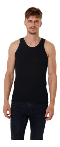 Camiseta Musculosa Hombre Tres Ases 373 100% Algodón Ribb