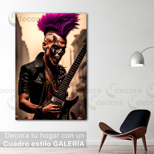 Cuadro Decorativo Musica Rock Punk Electro Canvas 60x90 M9