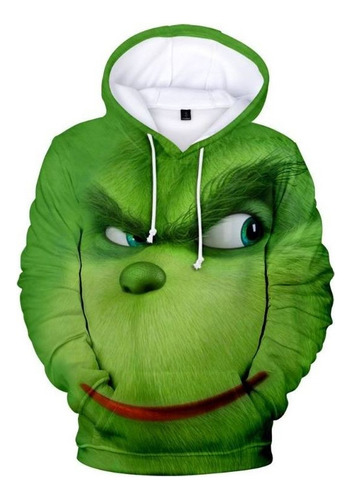 Sudadera De Lana Con Capucha De Navidad Grinch Plus