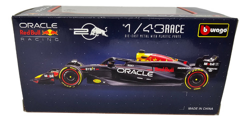 Burago F1 Red Bull 2024 Rb20 Checo Perez #11 1/43 Sin Piloto Azul