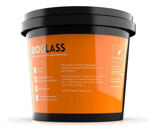 Mídia Biológica Cubos Bioglass Granel 4,5kg Mais Bag Grande