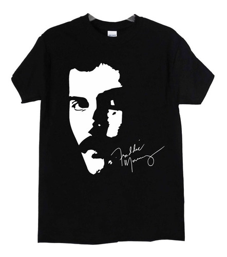 Polera Queen Freddie Mercury Face Stencil Rock Abominatron