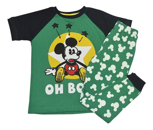 Pijamas Mickey Mouse De Disney Oficial  Bebos Manga Corta