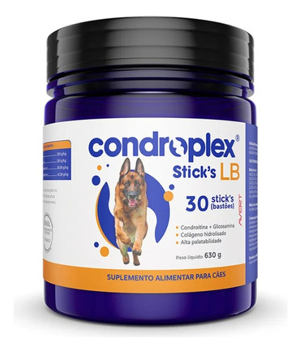 Condroplex Sticks Lb 630g 30 Bastões Suplemento Cães Avert