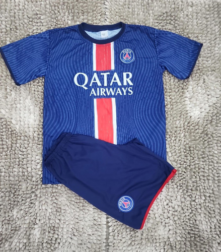 Kit Conjunto Infantil Da Psg Paris Azul Novo Paris Saint Germain 06