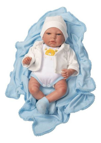 Bebê Mini Reborn Artesanal Com Manta - 39 Cm - Baby Brink