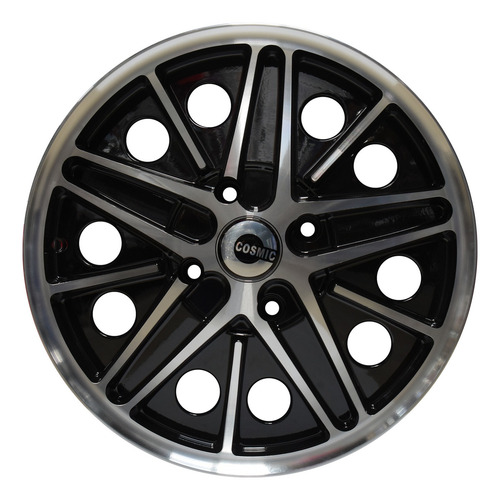 Par De Rines Cosmic 17 X 7 Ancho 4/130 Para Vocho Color Negro
