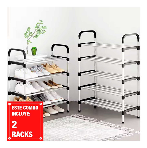 Zapatera Organizador 5 Niveles Multiusos Packx2 Estante