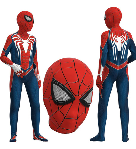 Superhero Spiderman Mono Cosplay Traje Con Máscara