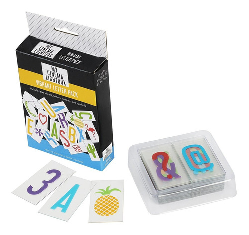 Caja Luz Original Color Vibrante - Letra Numero Simbolo