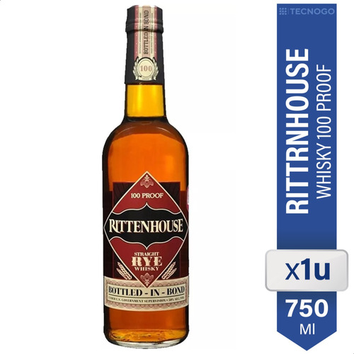 Whiskey Rittenhouse Bourbon Straiht Rye 100 Proof 750ml