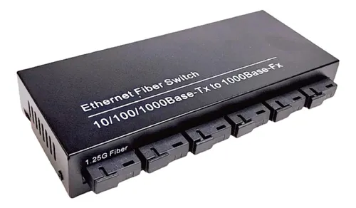 Switch Fibra Óptica 6 Portas Gigabit C/ Case + Fonte | Frete grátis