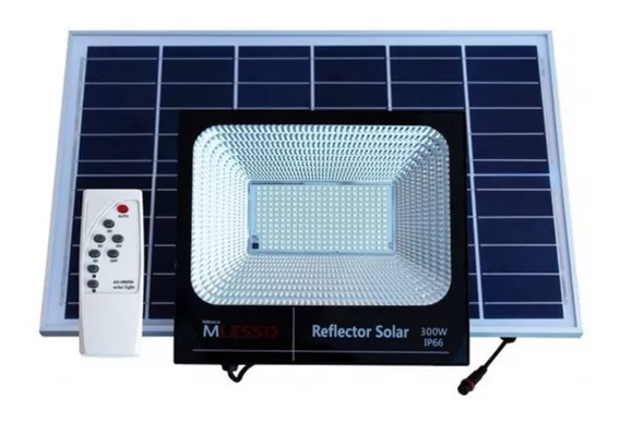 Reflector Solar 300w Led Automática Recargable Intemperie