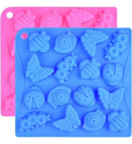 Molde Silicon 16 Mini Bichos - Repostería Chocolates Gomitas