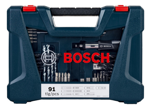 Kit Furadeira Impacto Bosch Gsb 13 Re750w Com 91 Peças 220v