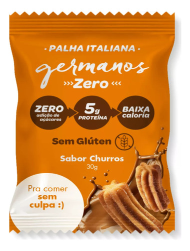 Palha Italiana Churros Zero Açúcar 30g 5g Whey Protein