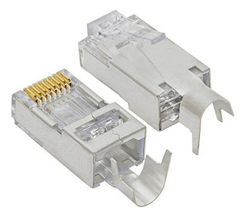 Conector Ethernet Blindado Ez-rj45 Cat5e/6 (10 Unidades)