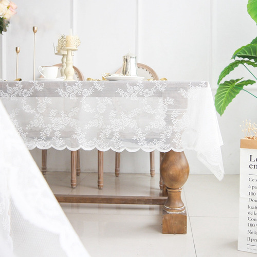 Mantel De Encaje Mantel Rectangular Decorativo Para Mesa