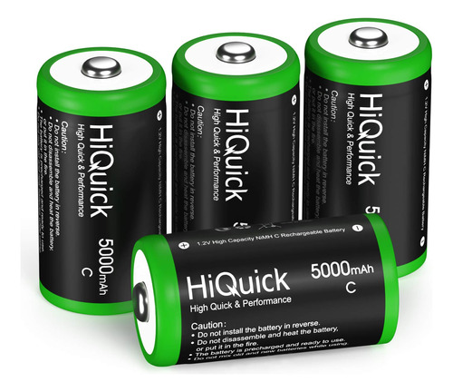 Hiquick Ni-mh C - Bateras Recargables (5000 Mah, 1,2 V, Alta