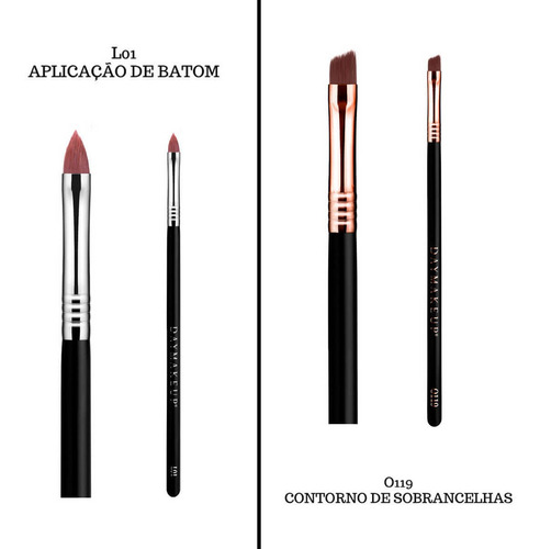 Imagem 5 de 7 de Kit Blend 10 Pincéis Profissionais Com Necessaire Daymakeup