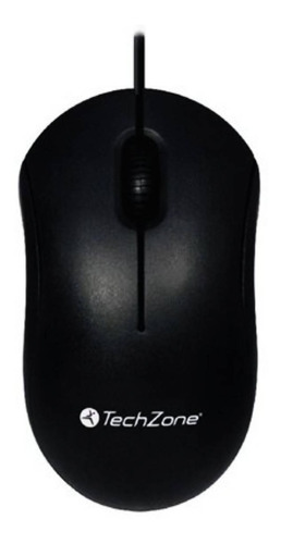 Imagen 1 de 5 de Mouse Classic Techzone Óptico Alámbrico 1.3 Mts