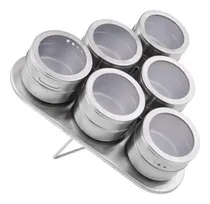 Comprar Especieros Condimenteros Imantados X6 Sal Magnetico + Base 
