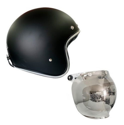 Conjunto Combo Casco Moto Abierto Maiden + Visor Iridium 