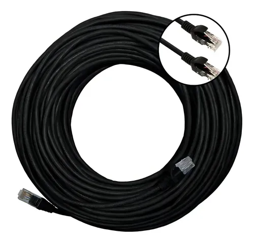 Cabo de Rede Categoria 6 Plus Cable 10m RJ45 Gigabit Preto