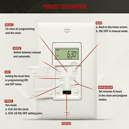 Enerlites Het01-c Programmable Timer Switch Digital Timer