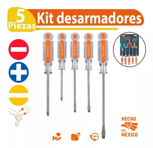 Juego Destornillador 5 Piezas Truper 14138