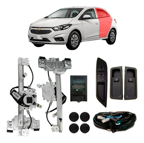 Vidro Eletrico Traseiro Onix Lt Prisma Lt 2019 Led Branco