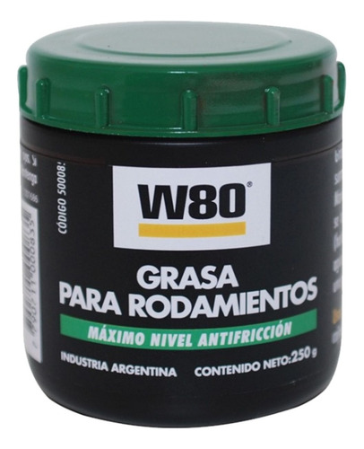 Lubricante Grasa W80 Profesional Para Rulemanes 250 Gramos