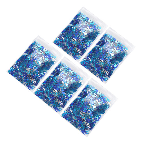 Decoración De Mesa De Fiesta Con Confeti Azul Con Lentejuela