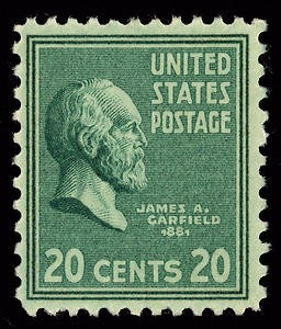 Sello Usa United Postage James A. Garfield .88. 20 Cent 1938