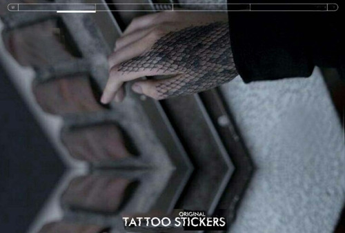 Juego De 2 Pegatinas De Tatuajes Con Escamas De Serpiente, T