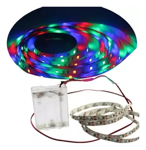 Tira Led Multicolor 20 Led 2 M A Pila (002)