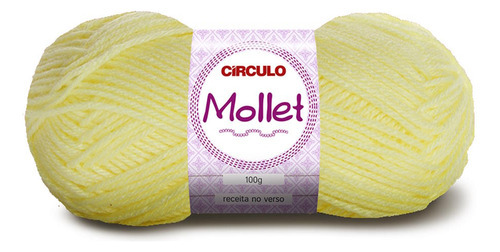 Fio/lã Circulo Mollet 100g Tex 500 Cor 0325-amarelo-candy