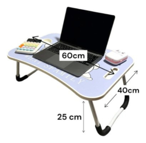 Mesa Plegable Para Laptop De Madera Soporte Estudio Kawaii