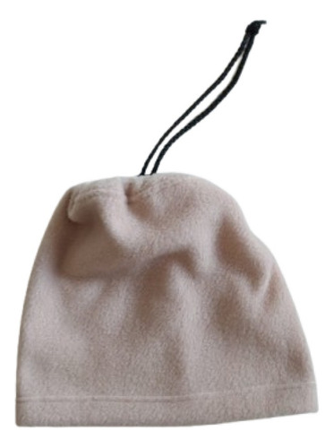 Cuello Gorro Polar Liso Para Niños Beige Unico