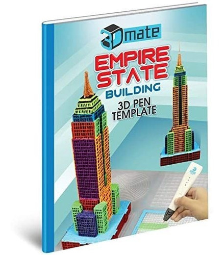 Empire State Building 3d Pluma Mat Papel De La Plantilla - A