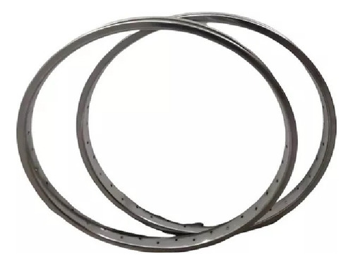 Aros Hierro Cromado Bicicleta Rin 20 X 2.125 / 36 Huecos