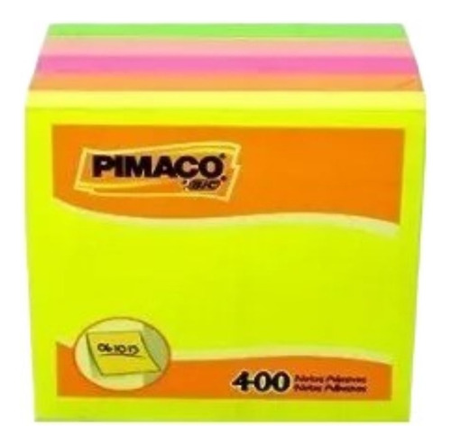 Notas Adhesivas Fluo 76 X 76 Mm X 400 Pimaco Bic