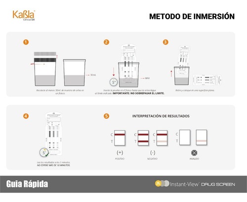Panel Instant-view Detecta 6 Drogas - Caja Con 25 Pruebas