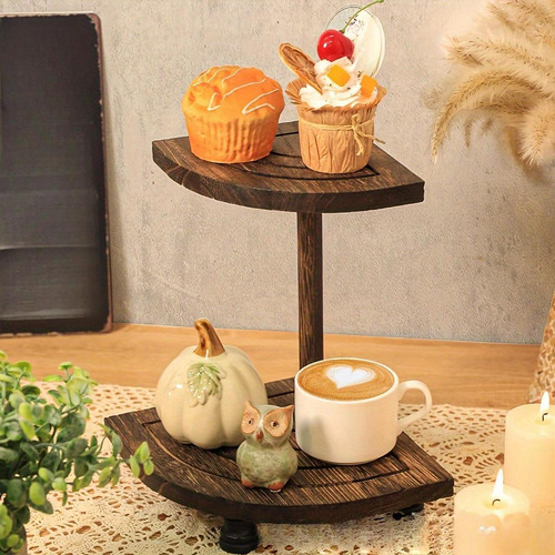 Soporte De Madera De Dos Niveles, Multiusos, Para