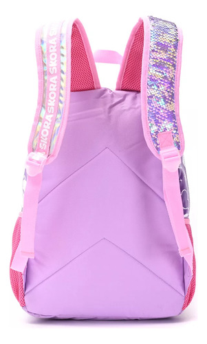 Mochila Espalda Alma Lentejuelas 18p Skora Sharif Express Color Lila Diseño De La Tela Matelassé