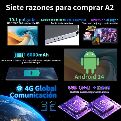 Tableta Redbeat A2 10.1 128gb/8gb Android 14