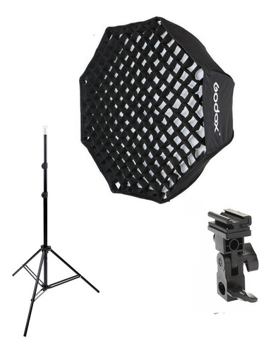 Kit Softbox Godox 120cm Grid Colmeia Octabox Flash Dedicado 127/220v